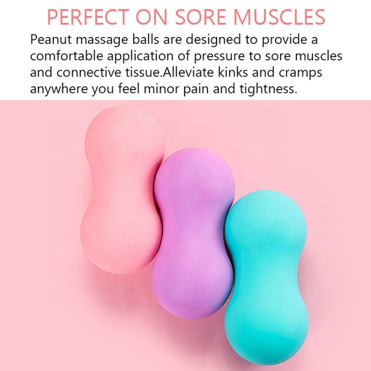 Fascia Ball Muscle Relaxation Yoga Ball Back Massage Silicone Ball, Specification: Flat Pink Peanut Ball