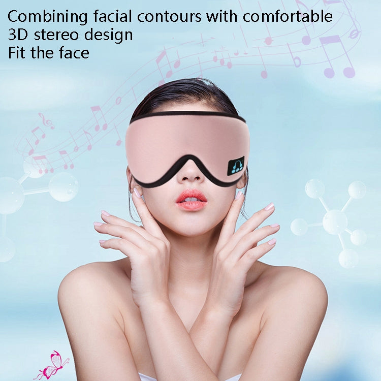 YR-05 Wireless Bluetooth Eye Mask Home Travel Office Lunch Break Burst Fatigue Music Sleep Eye Mask( Pink)