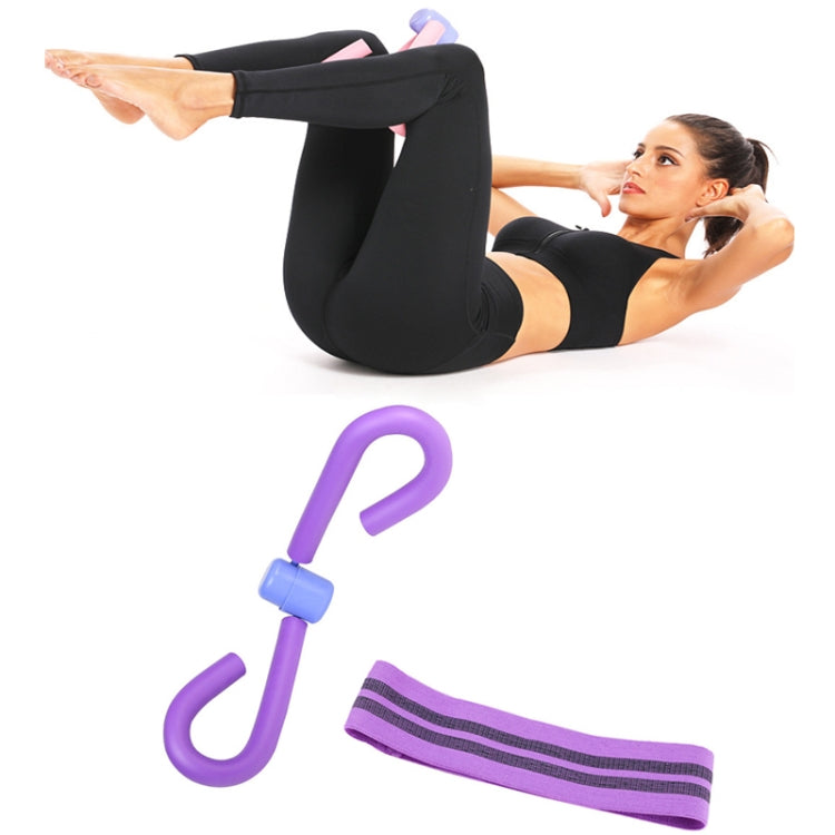 2 in 1 Stovepipe Device + Squat Resistance Band Hip Lift And Abdomen Fitness Exercise Equipment Set