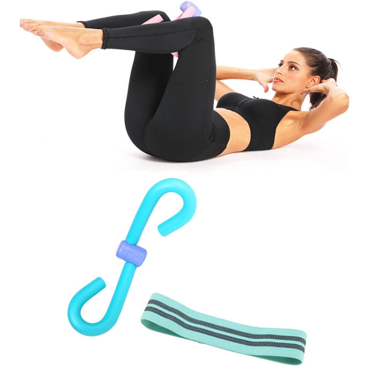 2 in 1 Stovepipe Device + Squat Resistance Band Hip Lift And Abdomen Fitness Exercise Equipment Set