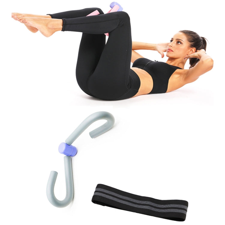 2 in 1 Stovepipe Device + Squat Resistance Band Hip Lift And Abdomen Fitness Exercise Equipment Set