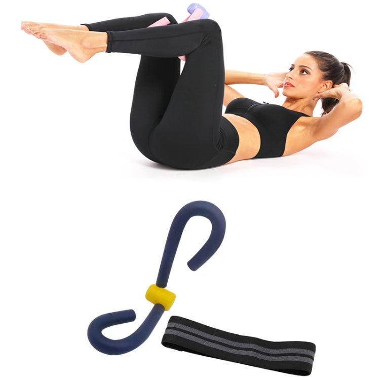 2 in 1 Stovepipe Device + Squat Resistance Band Hip Lift And Abdomen Fitness Exercise Equipment Set