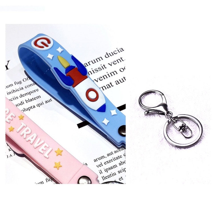 5 PCS Space Astronautical Piggy Keychain Cartoon Pendant