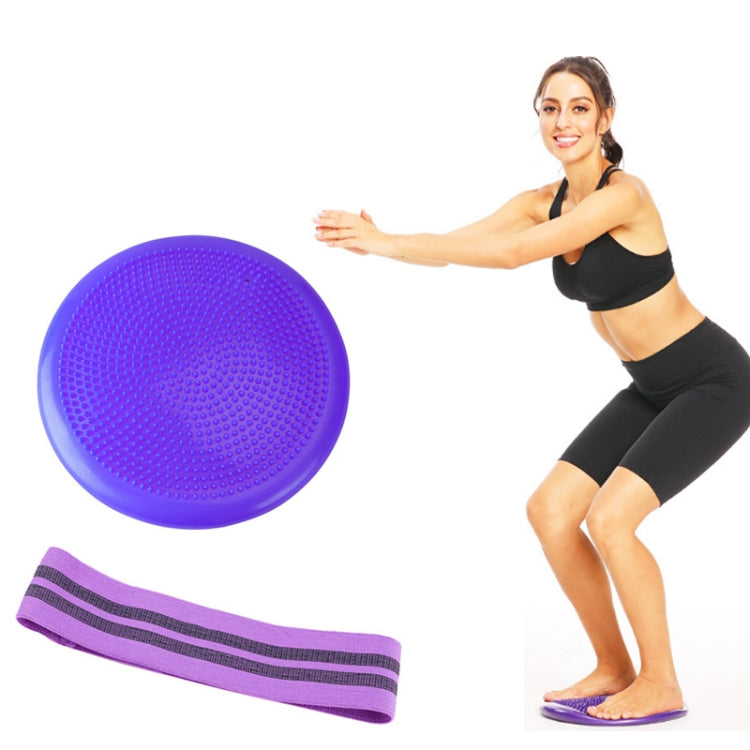 2 in 1 Yoga Balance Mat + Squat Resistance Band Fitness Exercise Equipment Set