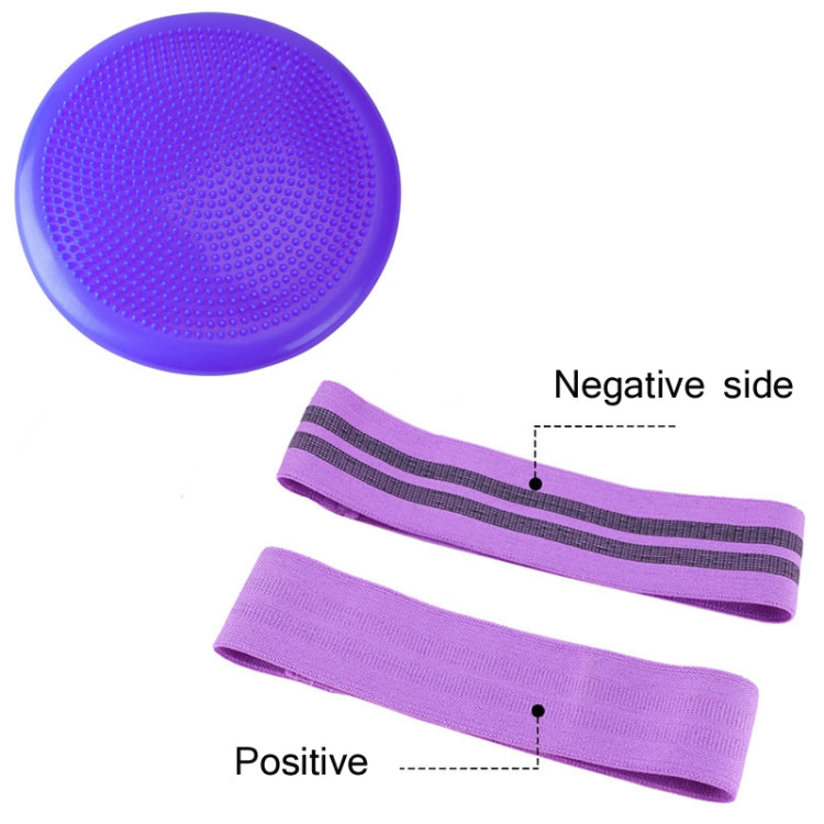 2 in 1 Yoga Balance Mat + Squat Resistance Band Fitness Exercise Equipment Set