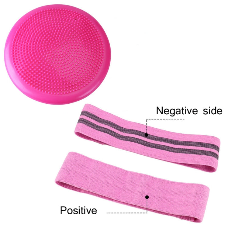 2 in 1 Yoga Balance Mat + Squat Resistance Band Fitness Exercise Equipment Set