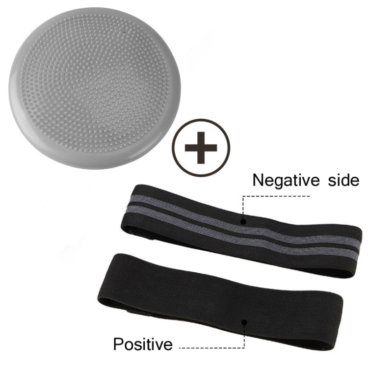 2 in 1 Yoga Balance Mat + Squat Resistance Band Fitness Exercise Equipment Set