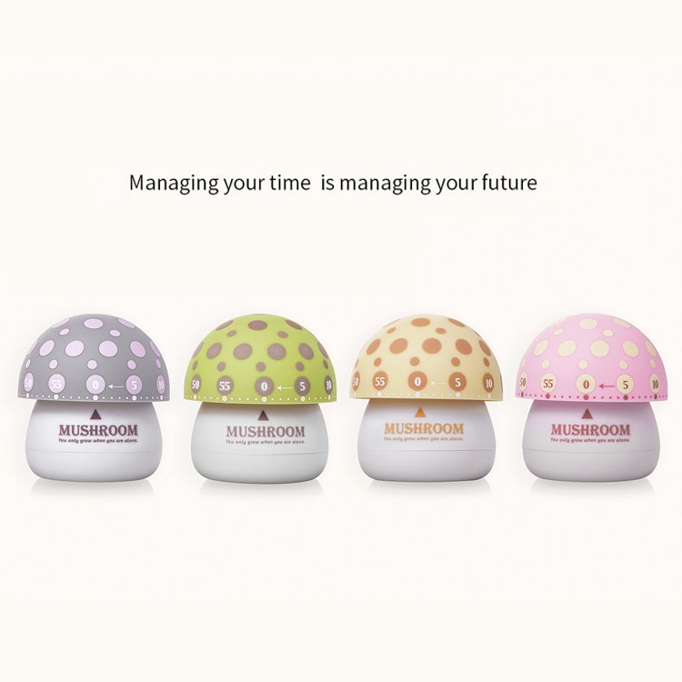 Cute Little Mushroom Mechanical Timer Kitchen Household Timer Student Reminder Random Color Delivery