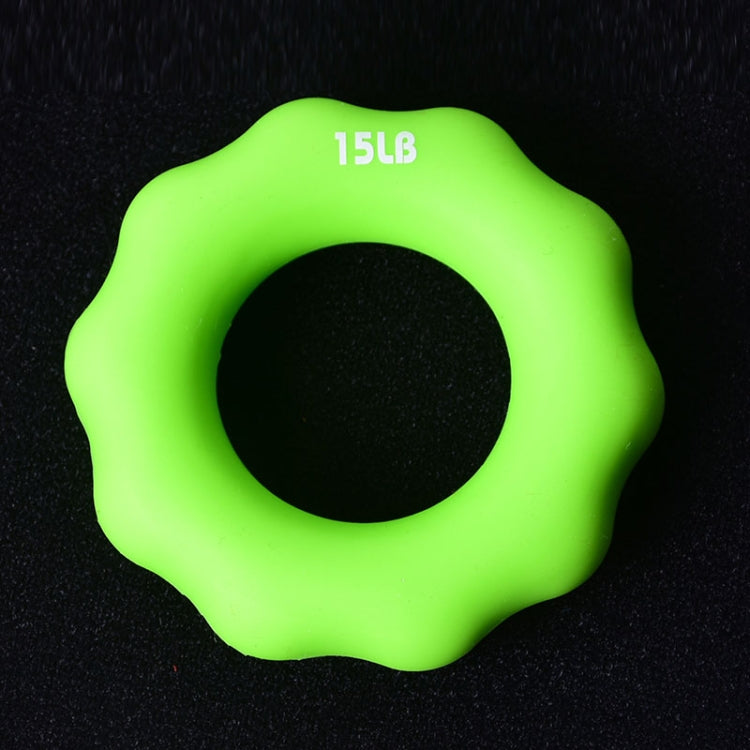2 PCS Silicone Finger Marks Grip Device Finger Exercise Grip Ring, Specification: 15LB (Green)