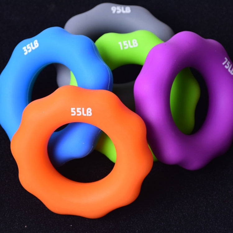 2 PCS Silicone Finger Marks Grip Device Finger Exercise Grip Ring, Specification: 55LB (Orange)