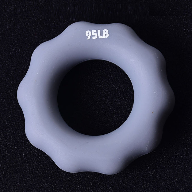 2 PCS Silicone Finger Marks Grip Device Finger Exercise Grip Ring, Specification: 95LB (Gray)
