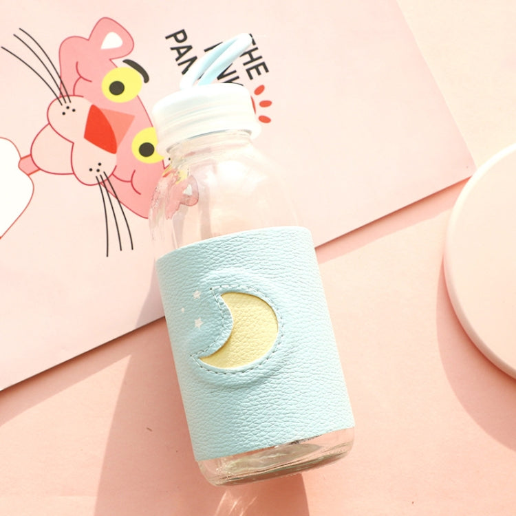 2 PCS Portable Cute Water Cup Leather Insulated Glass Cup with Leather Case