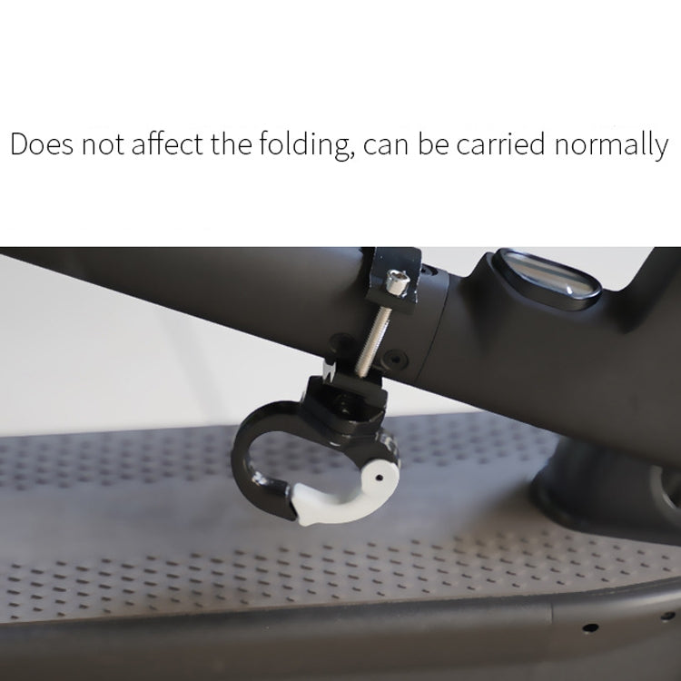 2 PCS For Ninebot MAX G30 Scooter Accessories Aluminum Alloy Hook Rod Hook, Specification: Double Hook  (All Black)