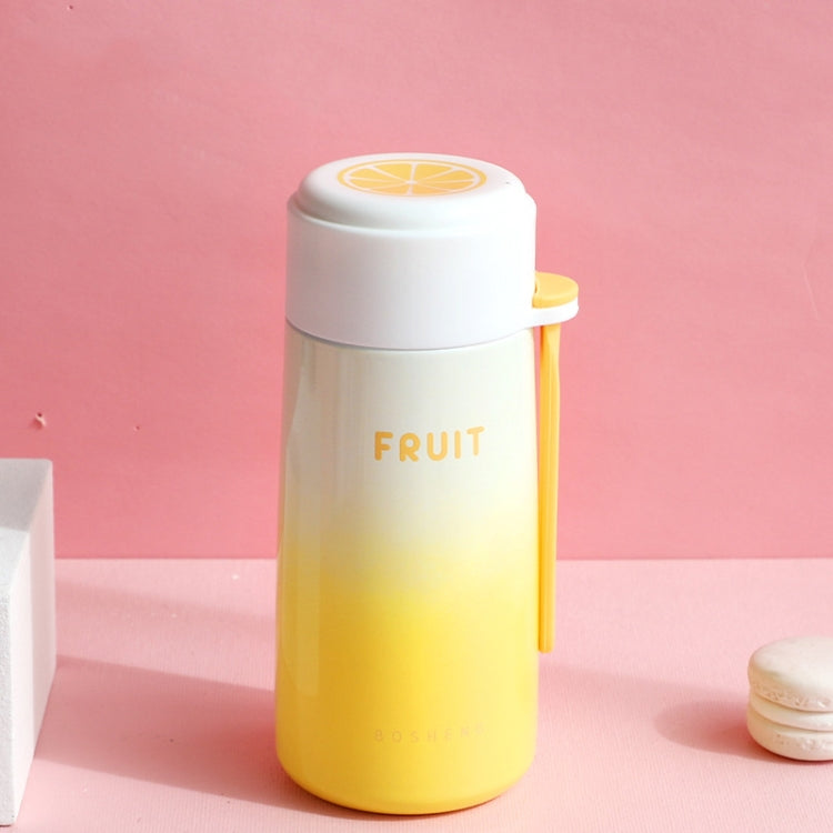 304 Stainless Steel Fruit Cup Cover Insulation Cup Gradual Color Portable Water Cup with Rope, Capacity: 300ml