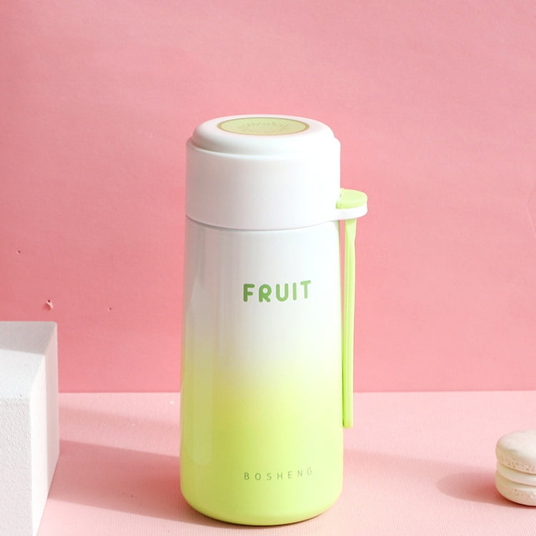 304 Stainless Steel Fruit Cup Cover Insulation Cup Gradual Color Portable Water Cup with Rope, Capacity: 300ml