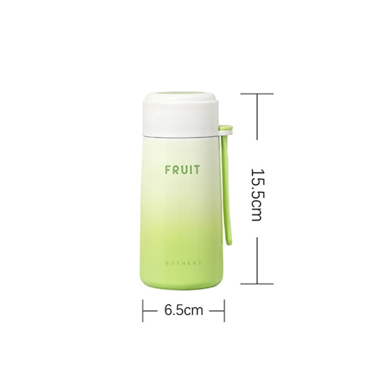 304 Stainless Steel Fruit Cup Cover Insulation Cup Gradual Color Portable Water Cup with Rope, Capacity: 300ml