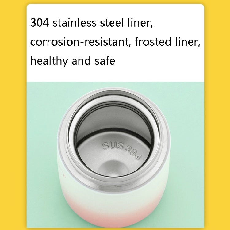 304 Stainless Steel Fruit Cup Cover Insulation Cup Gradual Color Portable Water Cup with Rope, Capacity: 300ml