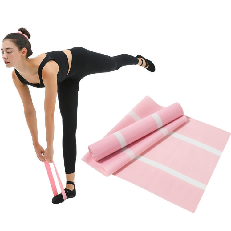 3 PCS Latex Yoga Stretch Elastic Belt Hip Squat Resistance Band, Specification: 1500x150x0.35mm (Two-color Pink)