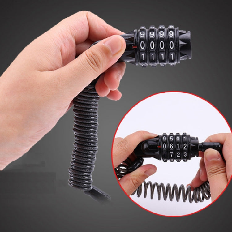 2 PCS Bicycle Lock Wire Chain Lock Mountain Bike Motorcycle Anti-Theft Password Lock Luggage Lock (1.8m Four-digit Password)