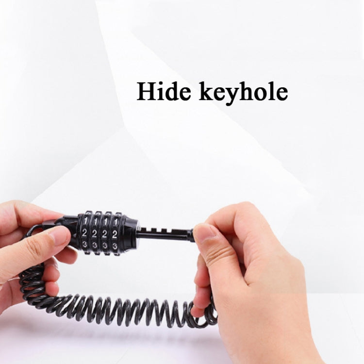 2 PCS Bicycle Lock Wire Chain Lock Mountain Bike Motorcycle Anti-Theft Password Lock Luggage Lock (1.8m Four-digit Password)