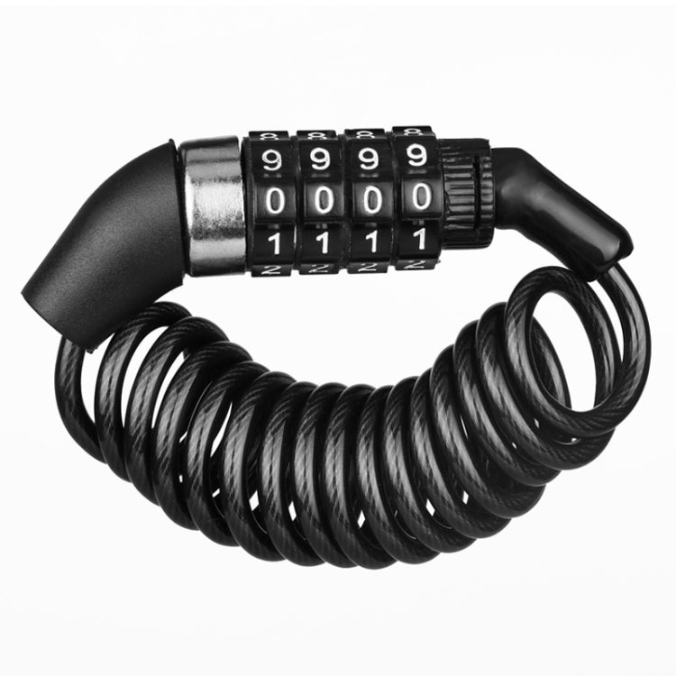 2 PCS Bicycle Lock Wire Chain Lock Mountain Bike Motorcycle Anti-Theft Password Lock Luggage Lock (1208 Four-digit Password Lock)