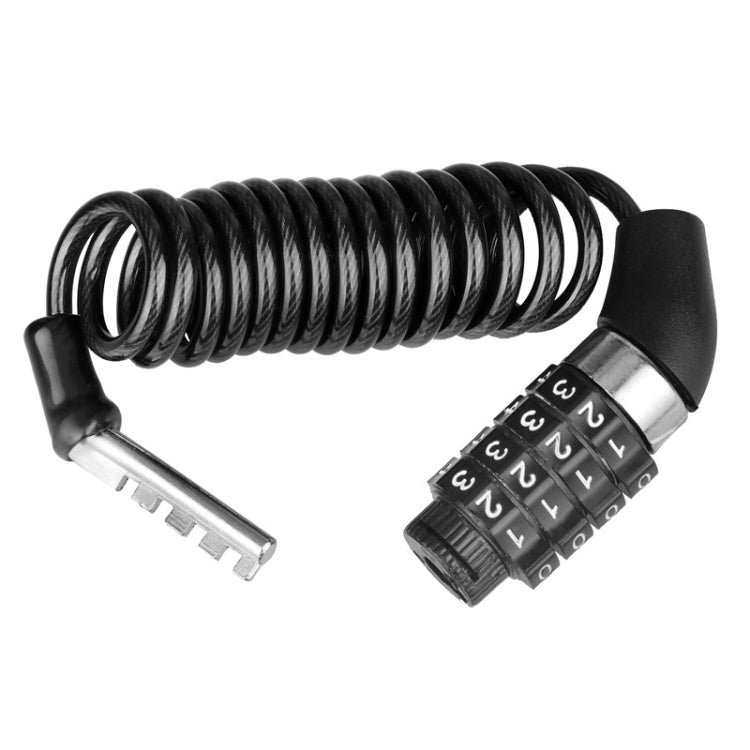 2 PCS Bicycle Lock Wire Chain Lock Mountain Bike Motorcycle Anti-Theft Password Lock Luggage Lock (1208 Four-digit Password Lock)