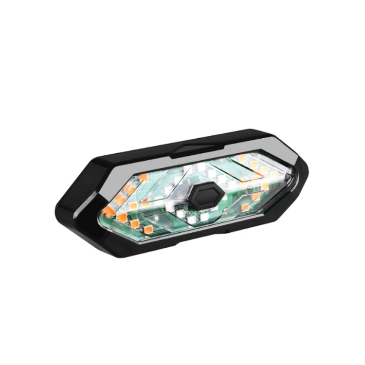 Remote Steering Tail Light USB Rechargeable Mountain Bike Waterproof Night Riding 32LED Bicycle With Horn Warning Light(Black)
