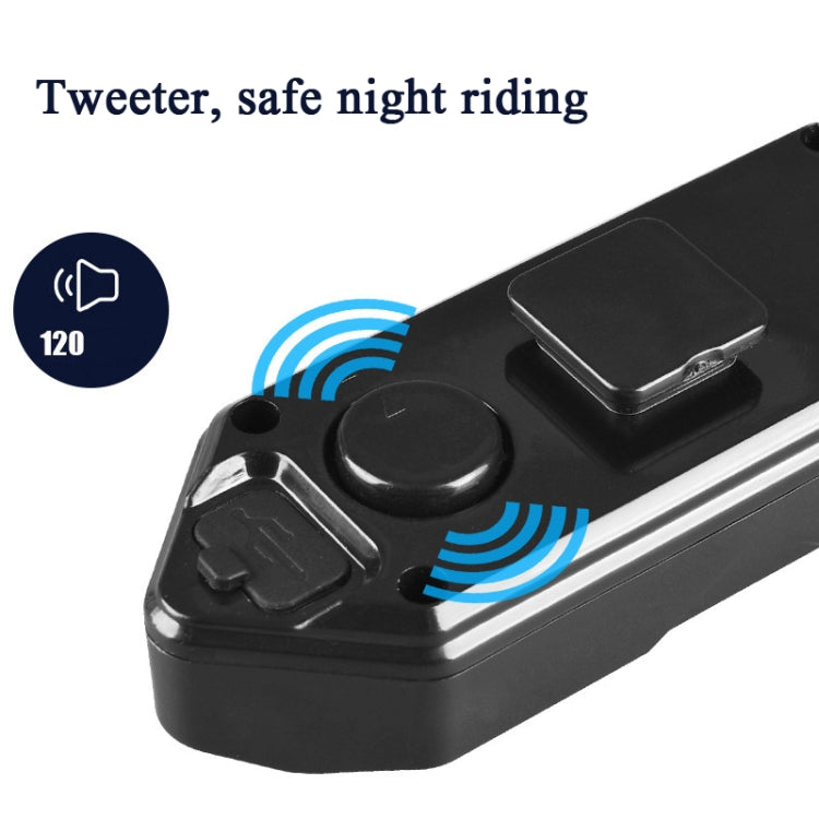 Remote Steering Tail Light USB Rechargeable Mountain Bike Waterproof Night Riding 32LED Bicycle With Horn Warning Light(Black)