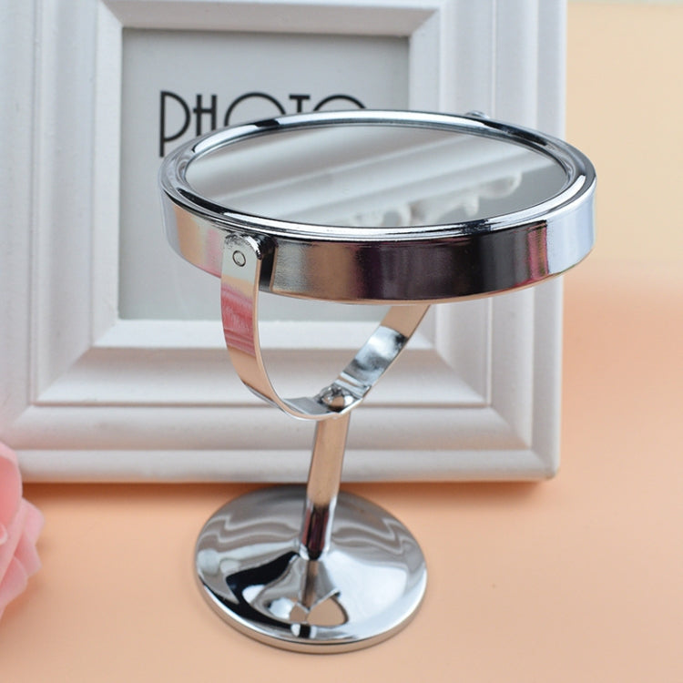 5 PCS Metal Desktop Mirror 1:2 Magnification Double-Sided Makeup Mirror