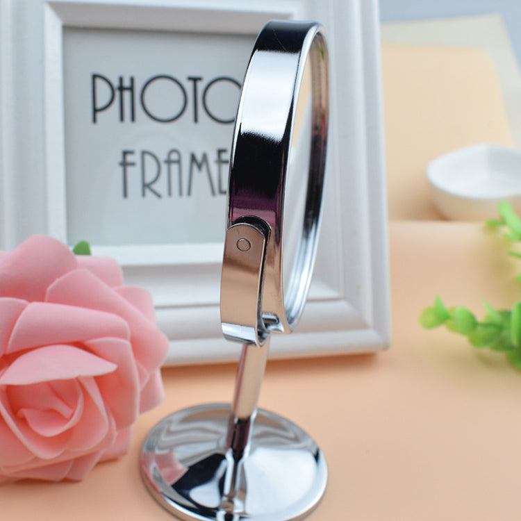 5 PCS Metal Desktop Mirror 1:2 Magnification Double-Sided Makeup Mirror