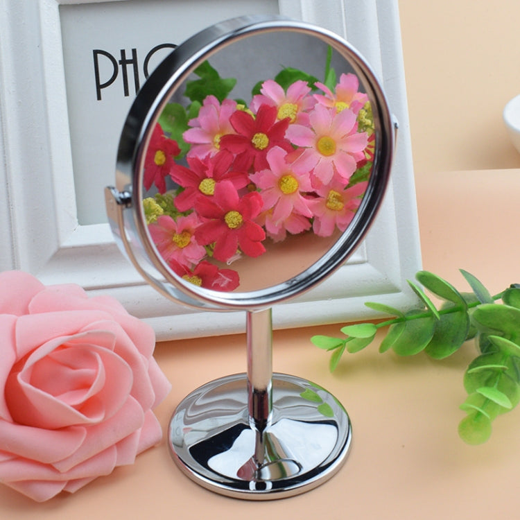 5 PCS Metal Desktop Mirror 1:2 Magnification Double-Sided Makeup Mirror