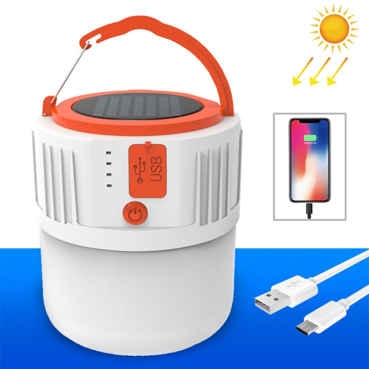 Solar LED Bulb Light Household Emergency Light Mobile Night Market Lamp, Style: V66 8W 42 LED 3 Battery + Power Output