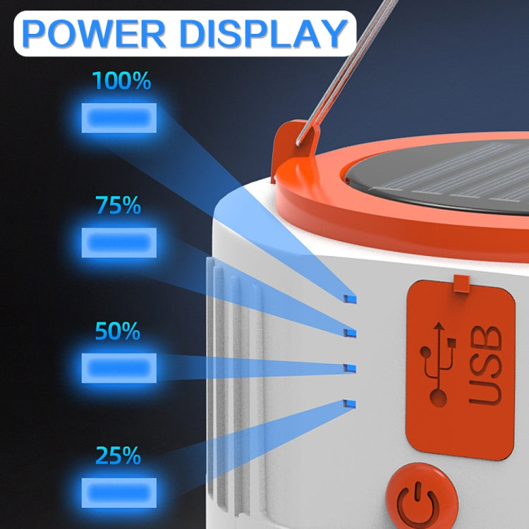 Solar LED Bulb Light Household Emergency Light Mobile Night Market Lamp, Style: V66 8W 42 LED 3 Battery + Power Output