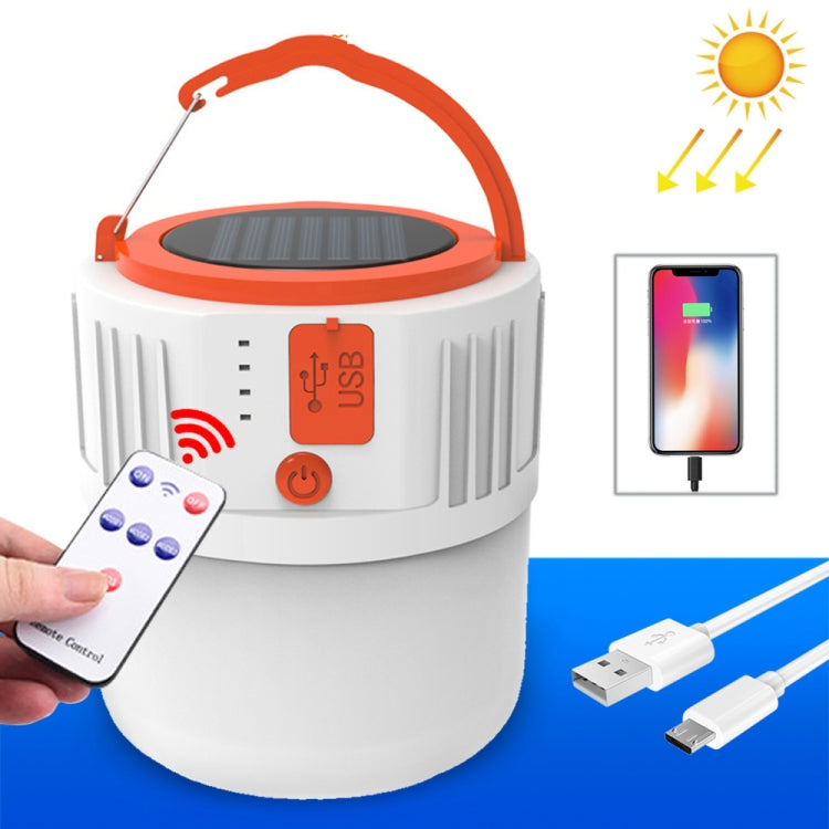 Solar LED Bulb Light Household Emergency Light Mobile Night Market Lamp, Style: V66 8W 42 LED 4 Battery + Remote Control