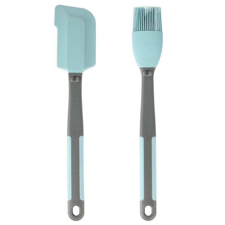 2 in 1 Baked Scraper High Temperature Resistance Silicone Butter Blade Cake Cream Smear Brush Set