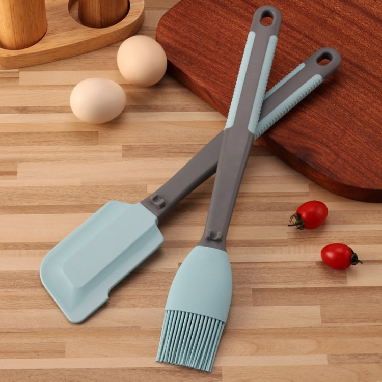 2 in 1 Baked Scraper High Temperature Resistance Silicone Butter Blade Cake Cream Smear Brush Set