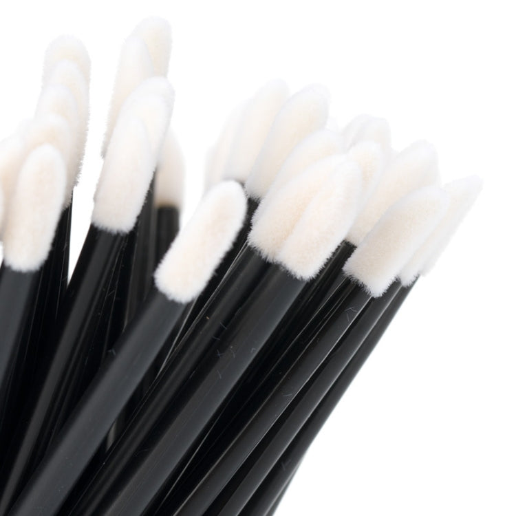 Ilbu 2 Packs Disposable Portable Lip Brush Stick Beginner Lipstick Glaze Lip Liner Stick, Specification: 100PCS/Packs(Black)