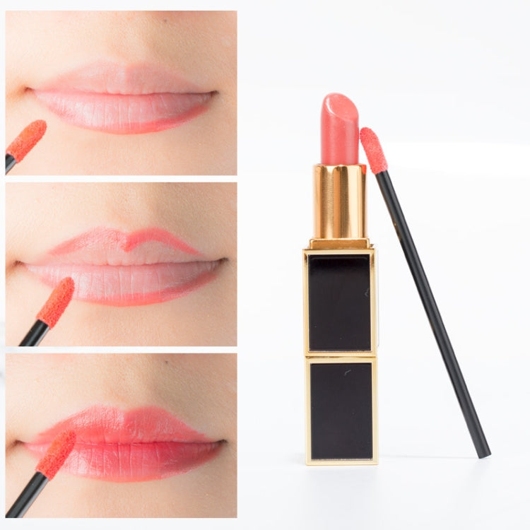 Ilbu 2 Packs Disposable Portable Lip Brush Stick Beginner Lipstick Glaze Lip Liner Stick, Specification: 100PCS/Packs(Black)