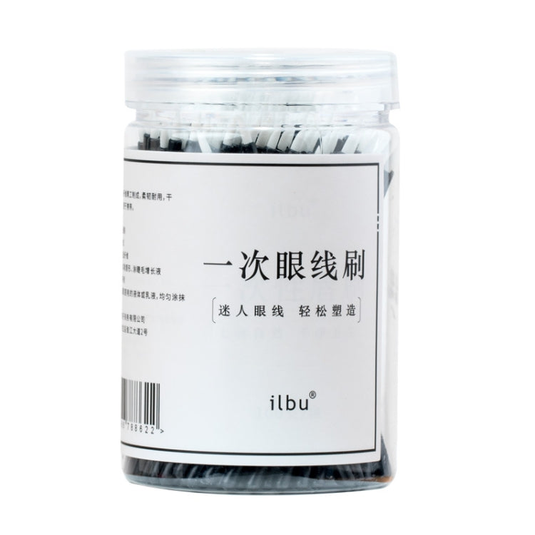 Ilbu 2 Packs Disposable Eyeliner Brush Fine Soft Bristles Portable Spiral Brush For Makeup Artist, Specification: 100PCS(Black)