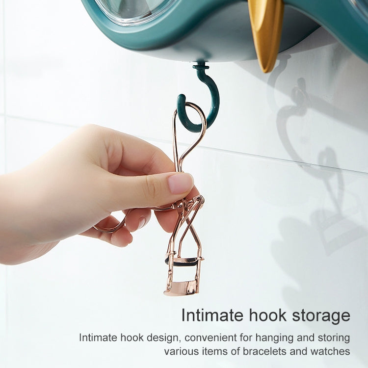 Butterfly Shape Cosmetic Storage Box Wall Hanging Dust-Proof Bathroom Rack