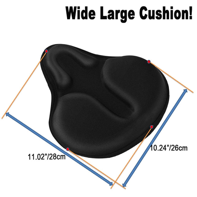 2 PCS Bicycle Cushion Cover Mountain Bike Road Bike Thickened Silicone Cushion Cover Riding Equipment(Black)