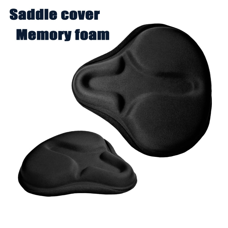 2 PCS Bicycle Cushion Cover Mountain Bike Road Bike Thickened Silicone Cushion Cover Riding Equipment(Black)