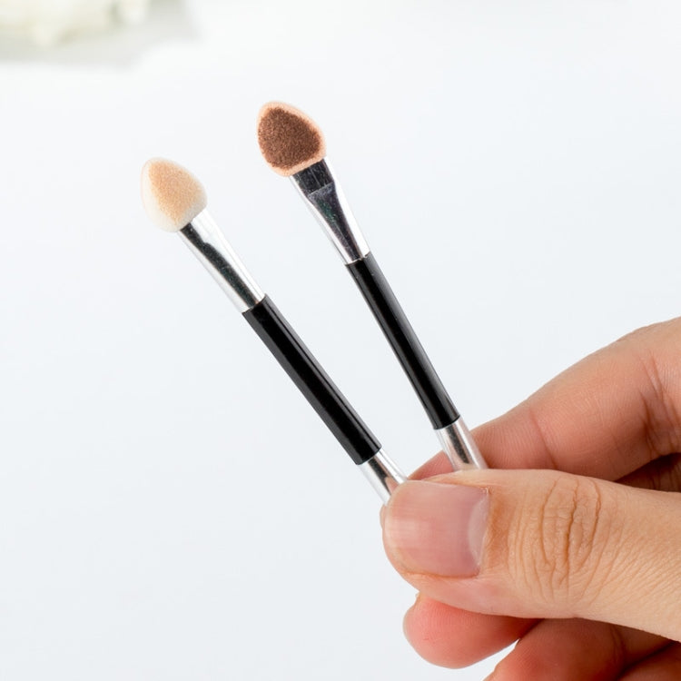 3 Packs Double-Head Sponge Portable Boxed Eyeshadow Stick Lazy Beginner Eye Makeup Tool, Specification: 50PCS/Box(Aluminum Stick)
