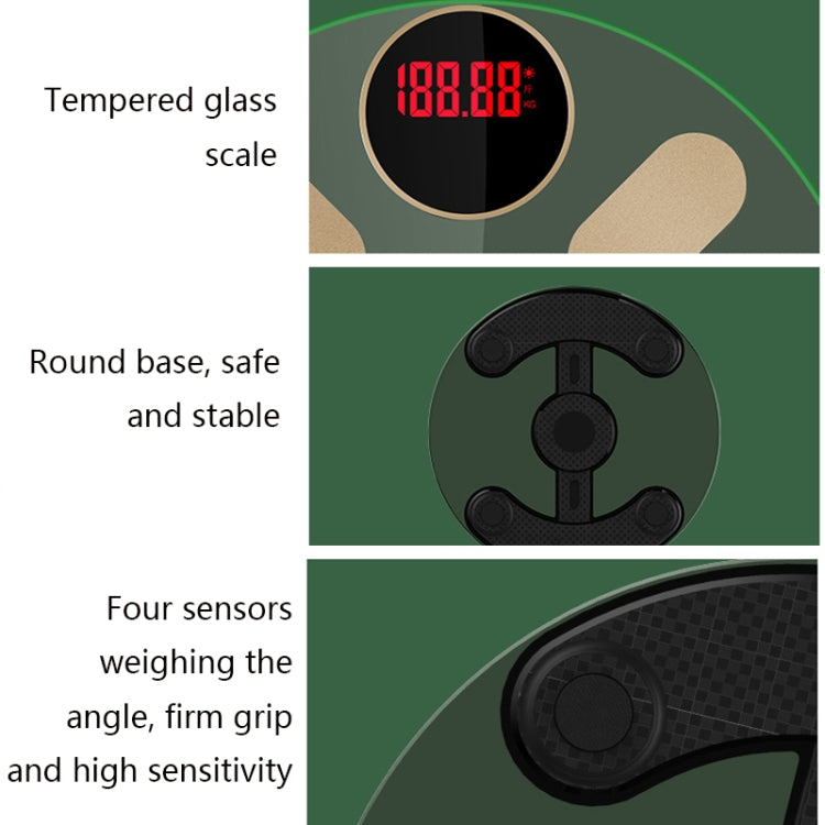 Home Bluetooth Weight Scale Smart Body Fat Scale Battery Style(Rose Gold)