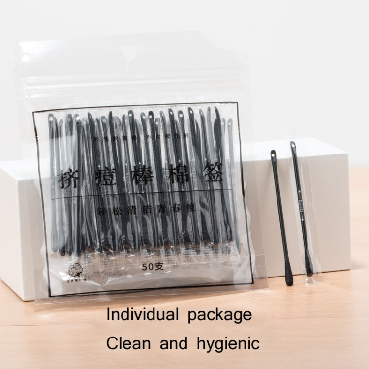 3 Packs Disposable Squeeze Acne & Earwax Cotton Swabs Individually Sealed Cotton Swabs(50 PCS)