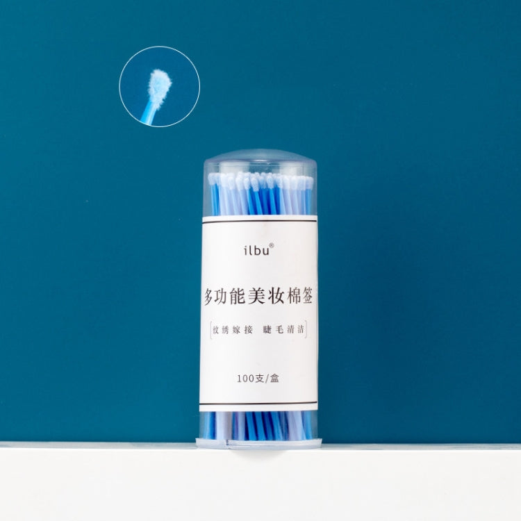 5 PCS Makeup Disposable Nano Cotton Swabs Semi-permanent Tattoo Beauty Cleansing Swabs, Specification: Large Blue/100PCS/Box