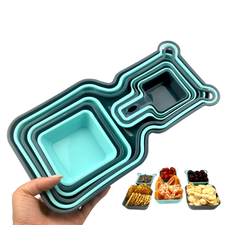 2 Sets 10 in 1 Storage Rainbow Plate Fruit Snack Plate Multi-Measuring Spoon