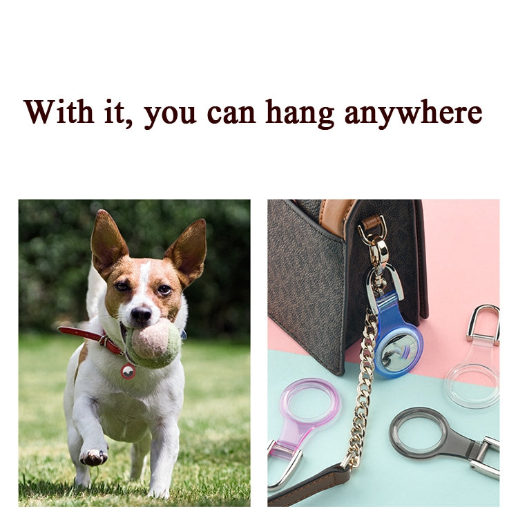 3 PCS Tracker TPU Soft Rubber Protective Cover With U-Shaped Keychain For AirTag
