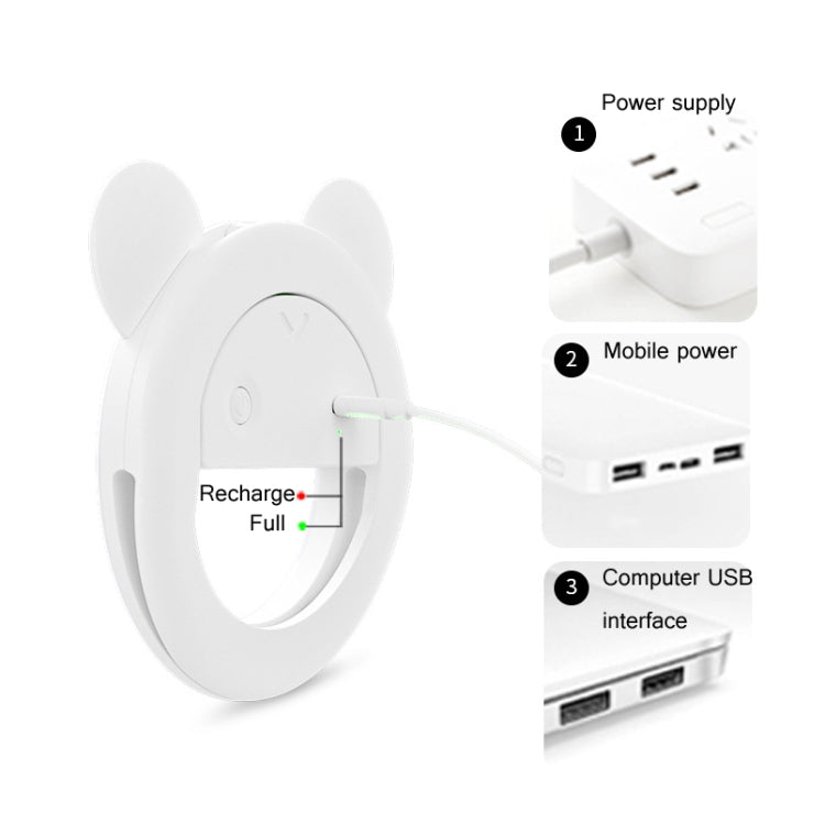 2 PCS XJ17 Large-Capacity Live Video Conference Fill Light Ring Light Mobile Phone Selfie LED Fill Light