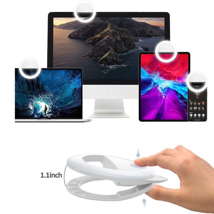 2 PCS XJ17 Large-Capacity Live Video Conference Fill Light Ring Light Mobile Phone Selfie LED Fill Light